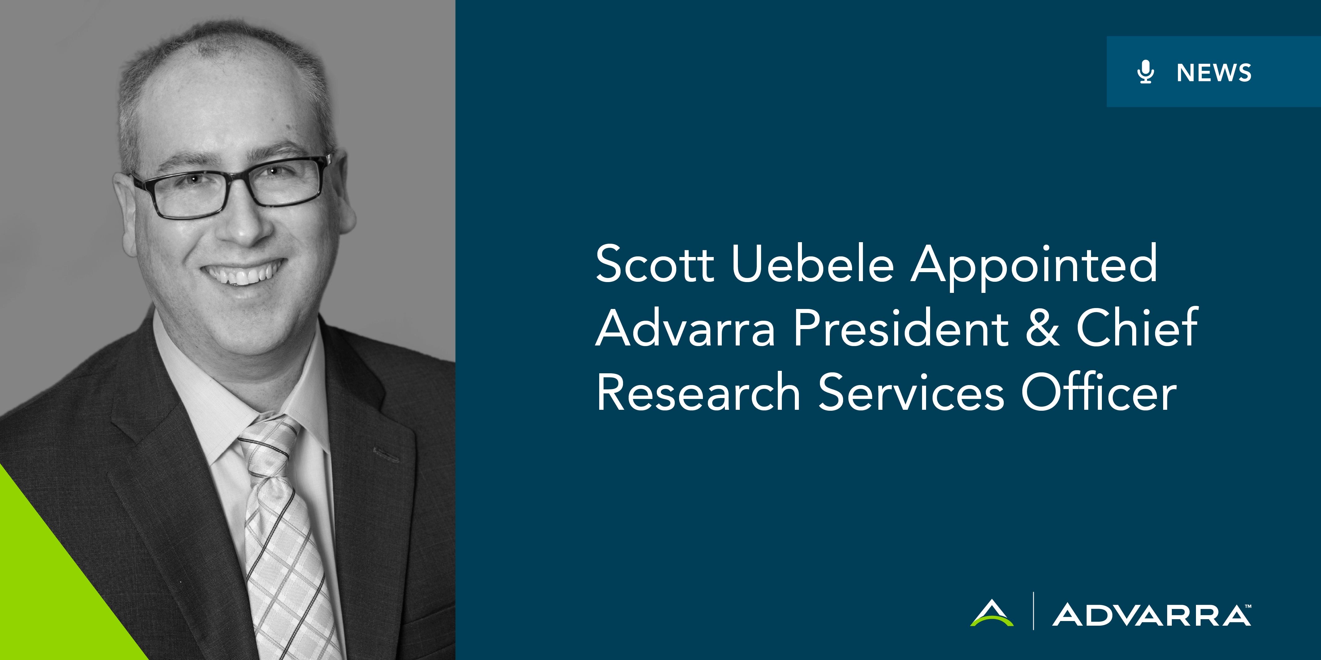 Scott Uebele Appointed Advarra President & Chief Research Services